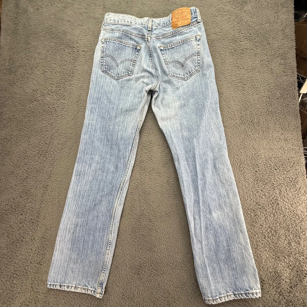 Levis 501-0193 Mens‎ Vintage 1996 Made in USA Light Wash Straight Jeans 34x32